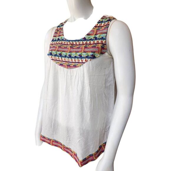 Chelsea & Violet Cream Embroidered & Beaded Tank Top (XS) - Picture 2 of 6
